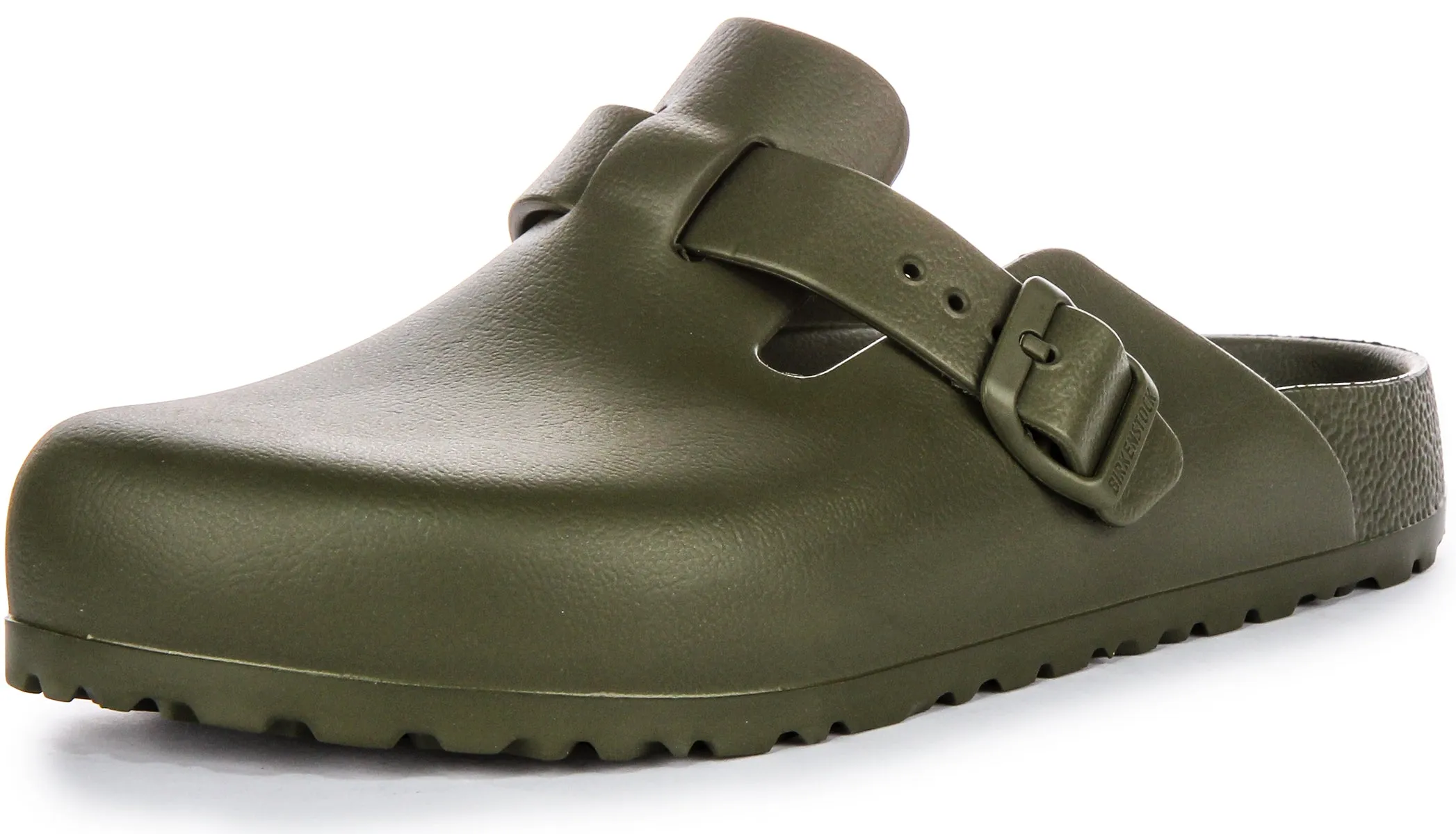 Birkenstock Boston Eva In Khaki | Narrow Fit Shoes Birkenstock
