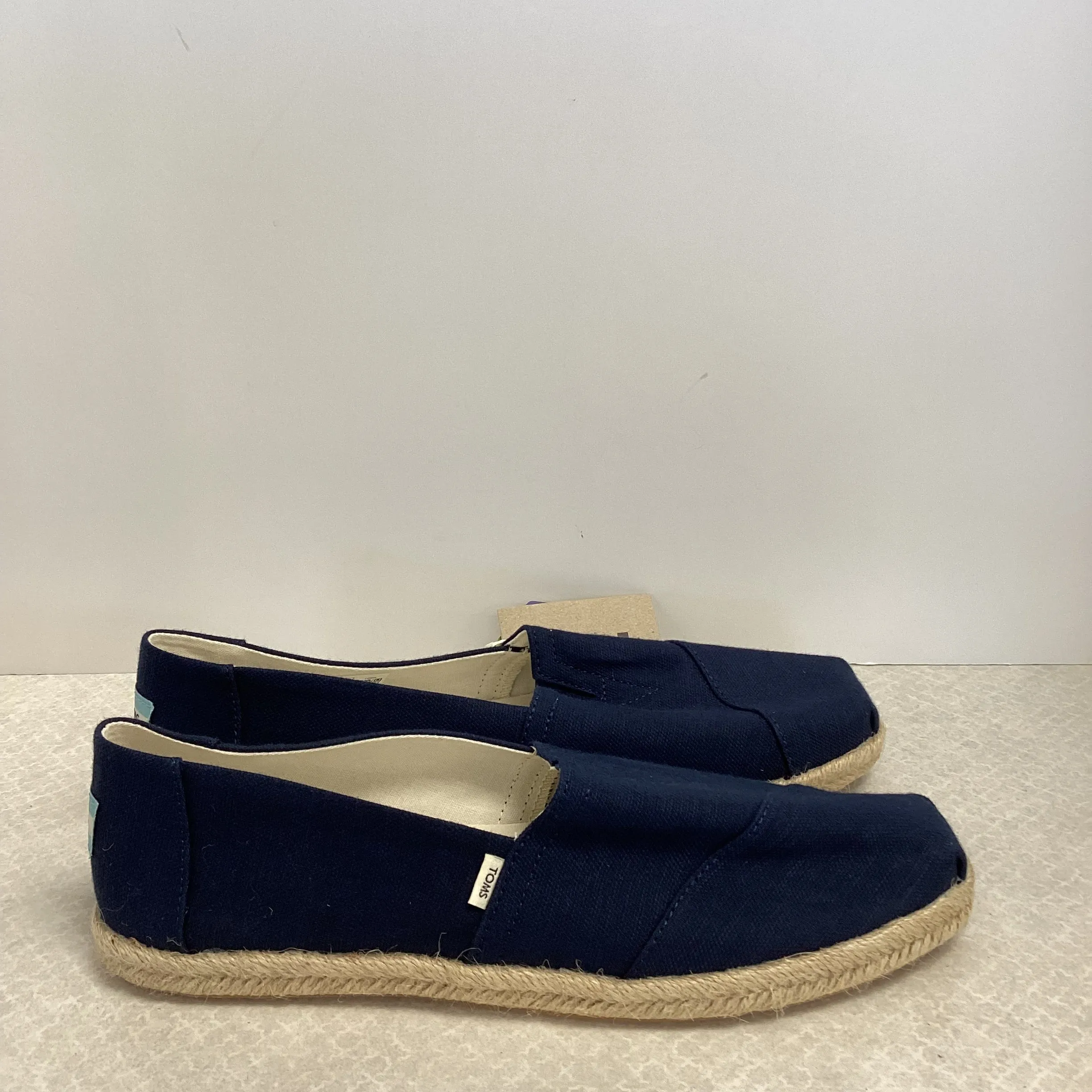 Blue Shoes Flats Toms, Size 9.5 toms