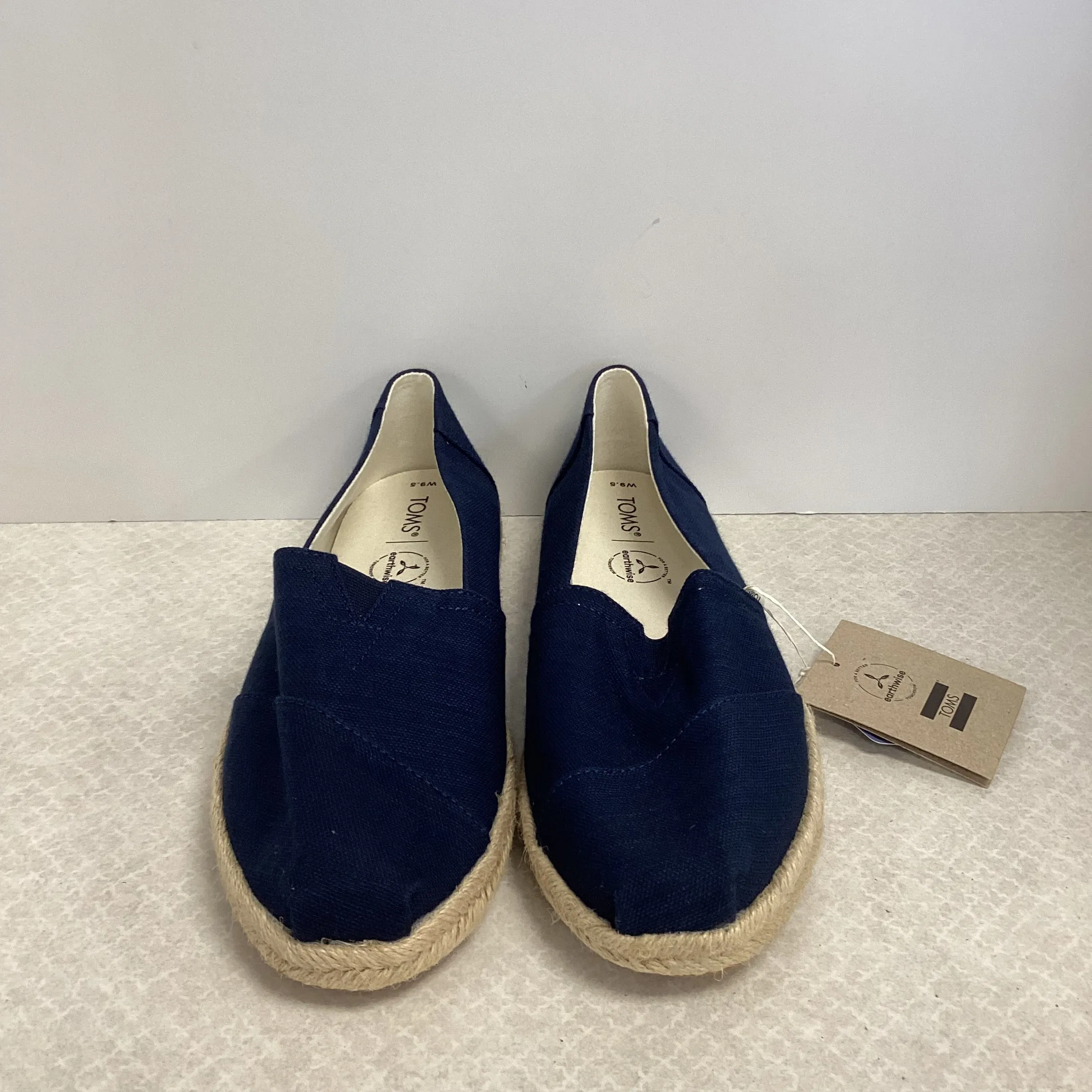 Blue Shoes Flats Toms, Size 9.5 toms