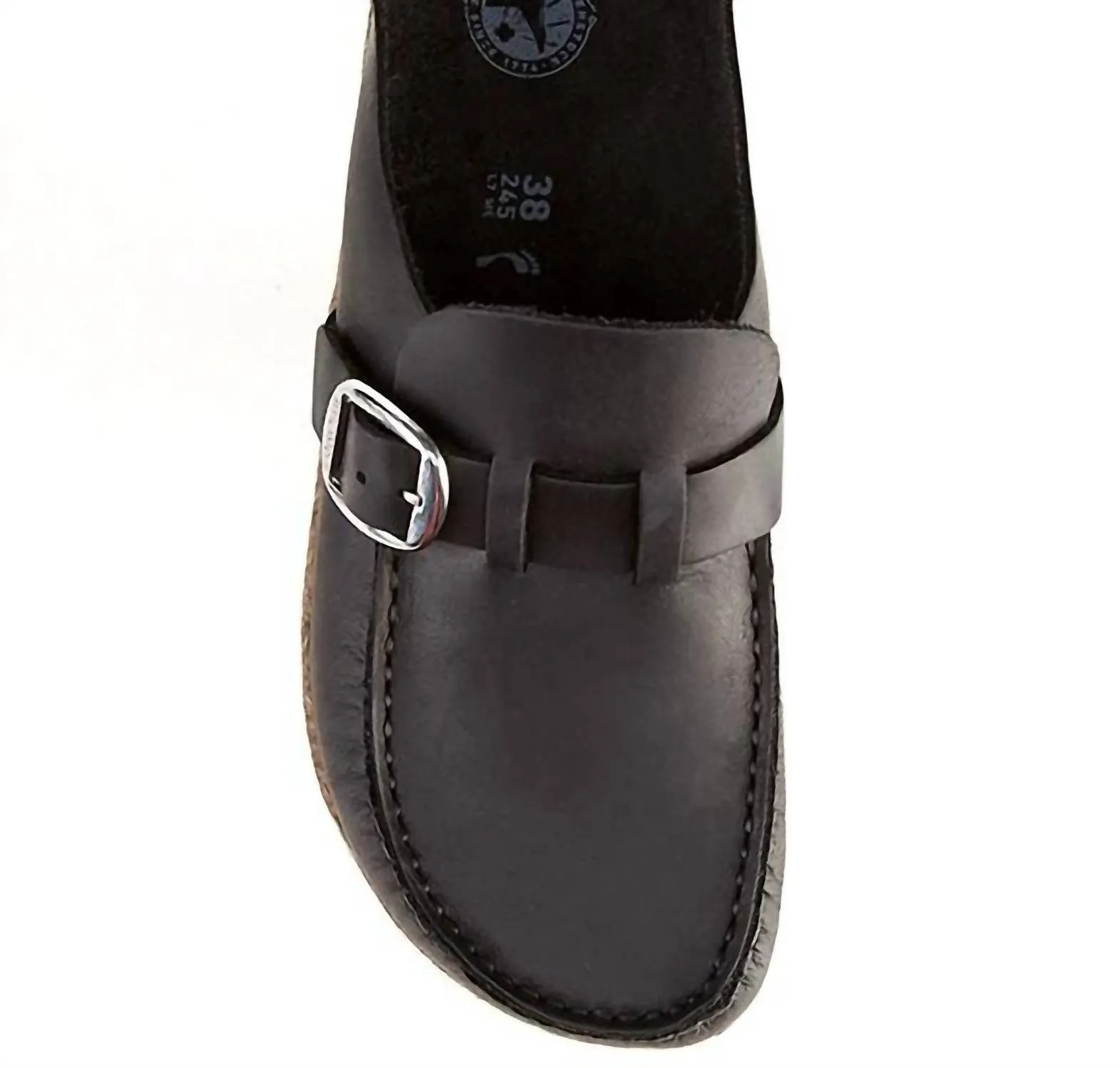 Buckley Oiled Leather Clogs - Regular/wide In Black