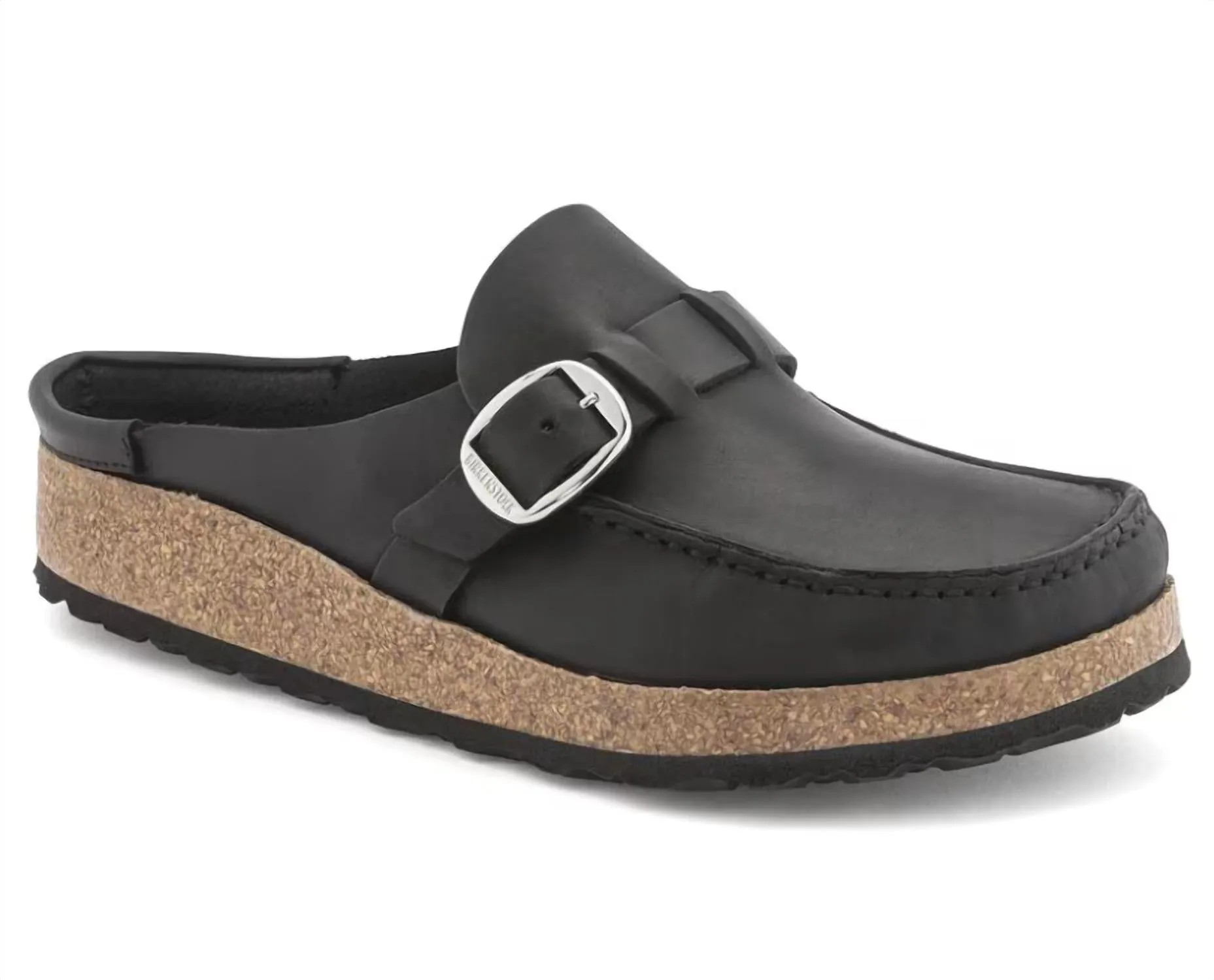 Buckley Oiled Leather Clogs - Regular/wide In Black