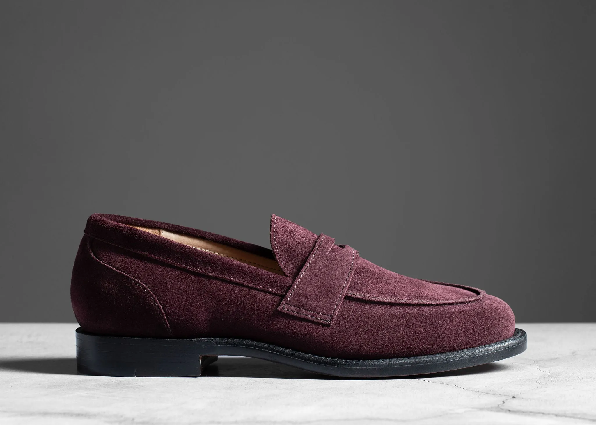 Clara Penny Loafer Berry Suede