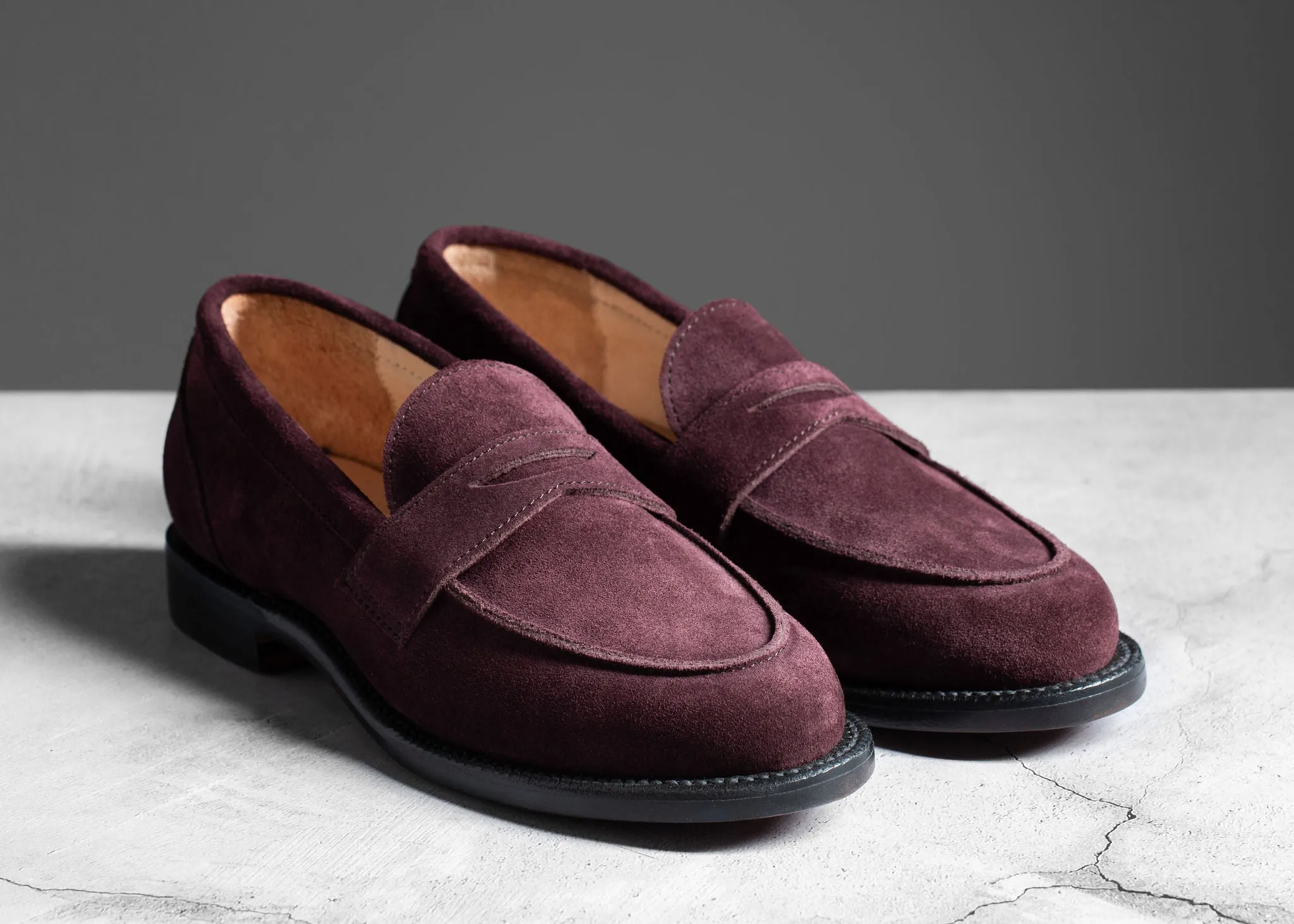 Clara Penny Loafer Berry Suede