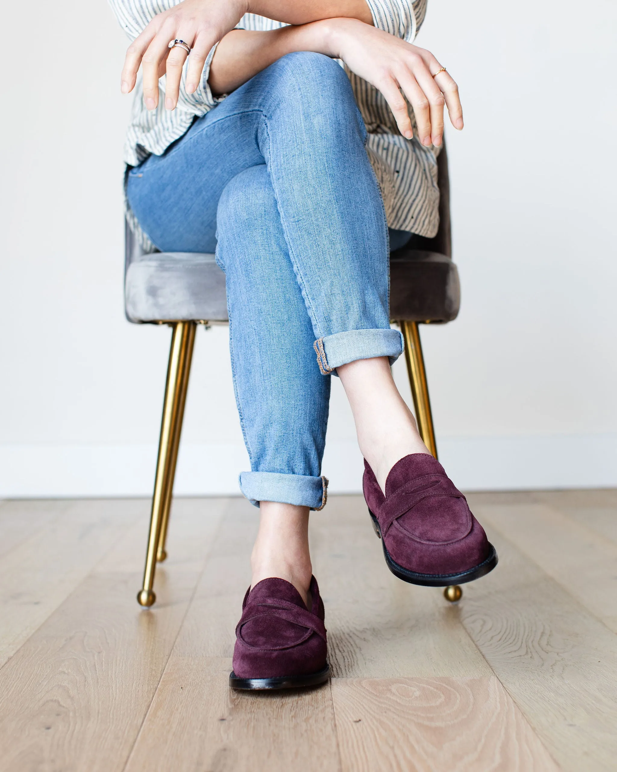 Clara Penny Loafer Berry Suede