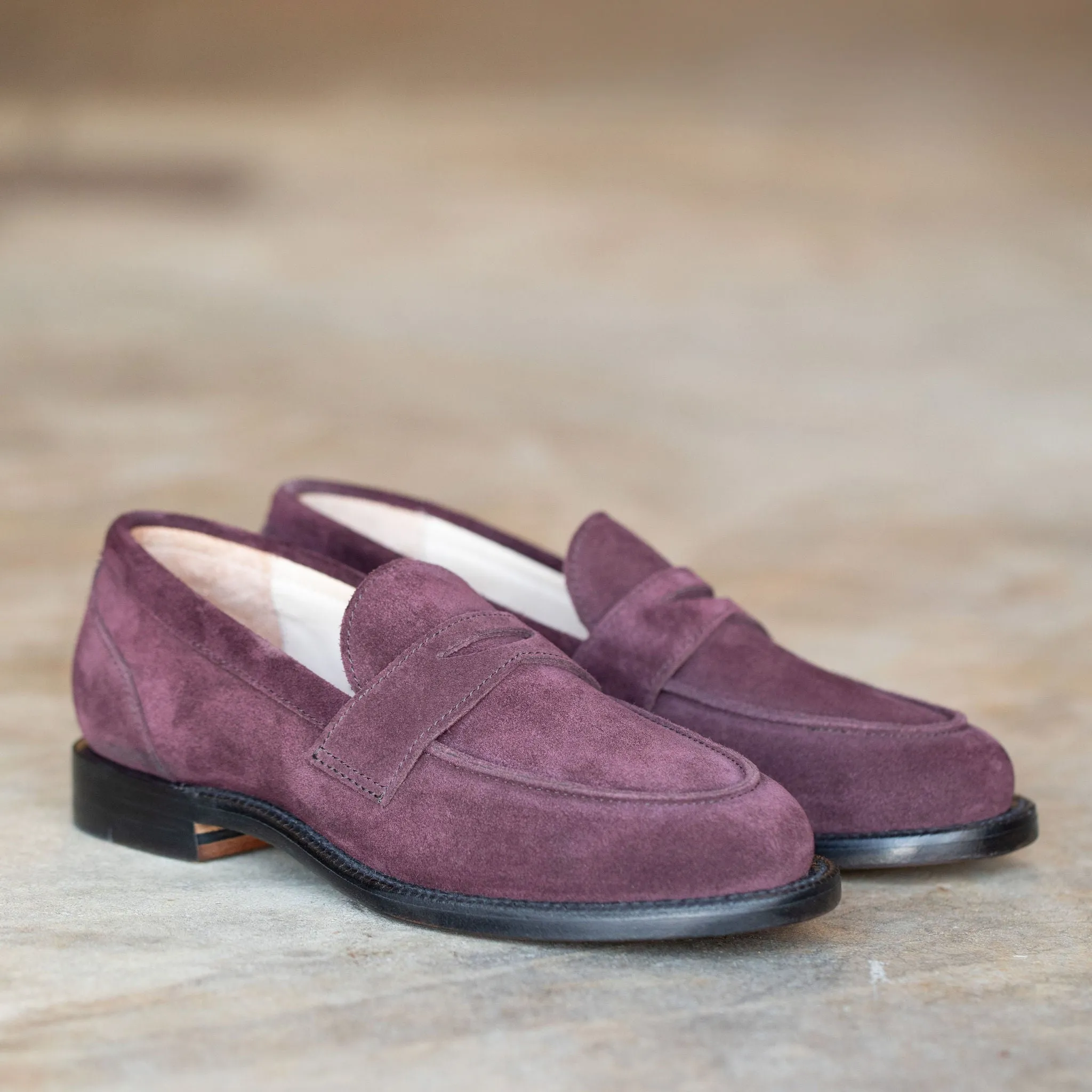 Clara Penny Loafer Berry Suede