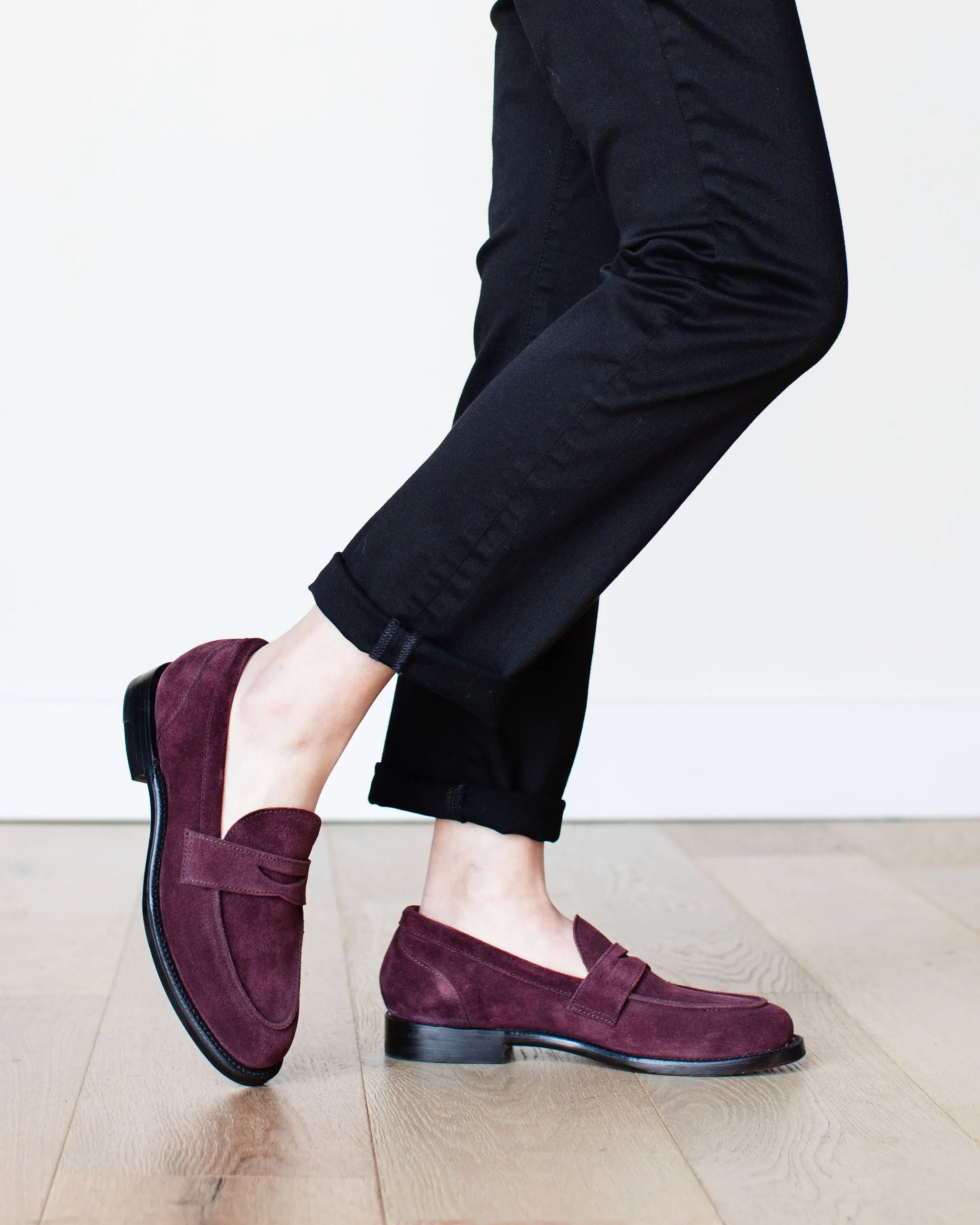 Clara Penny Loafer Berry Suede