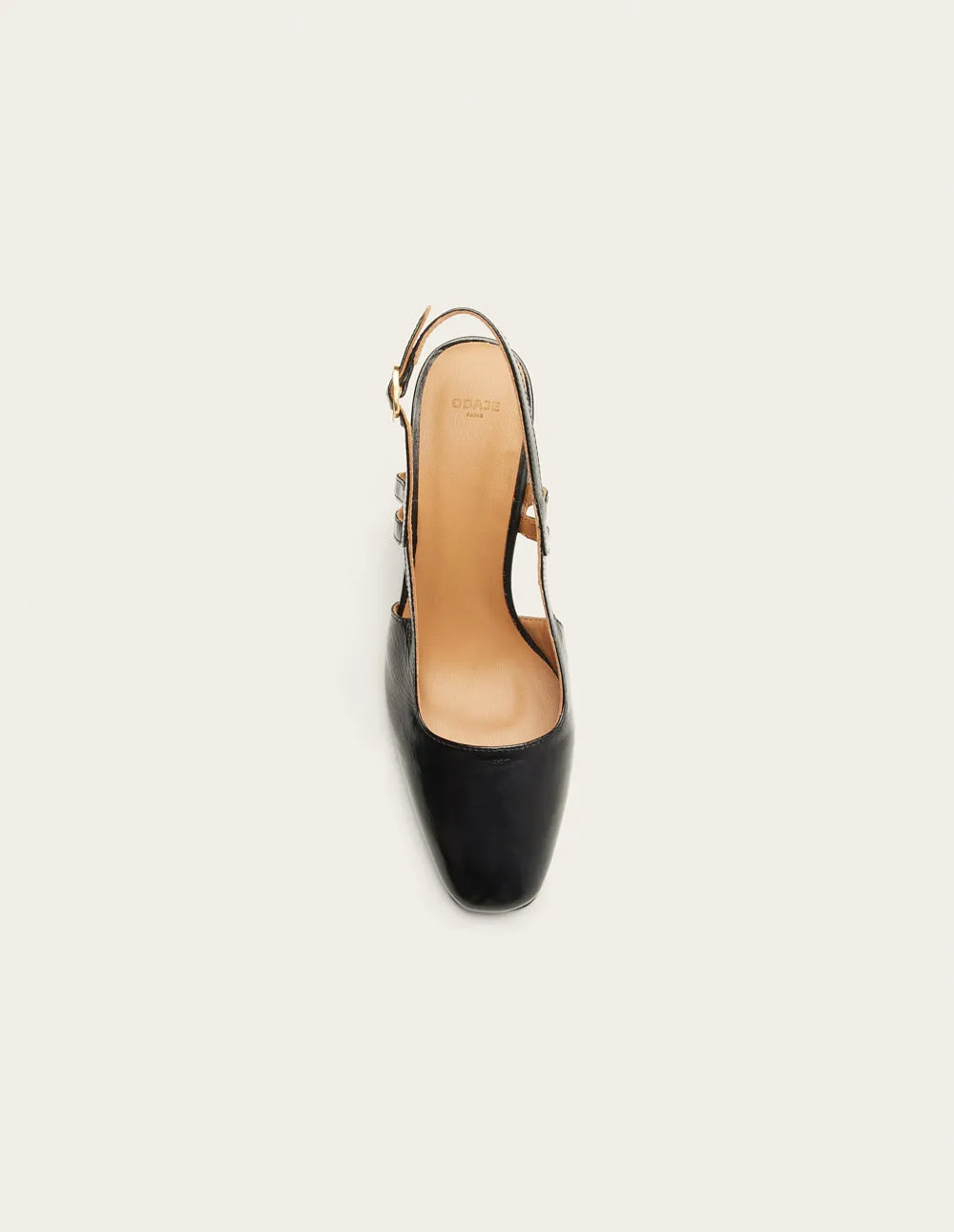 Pumps Marcie - Black pleated leather