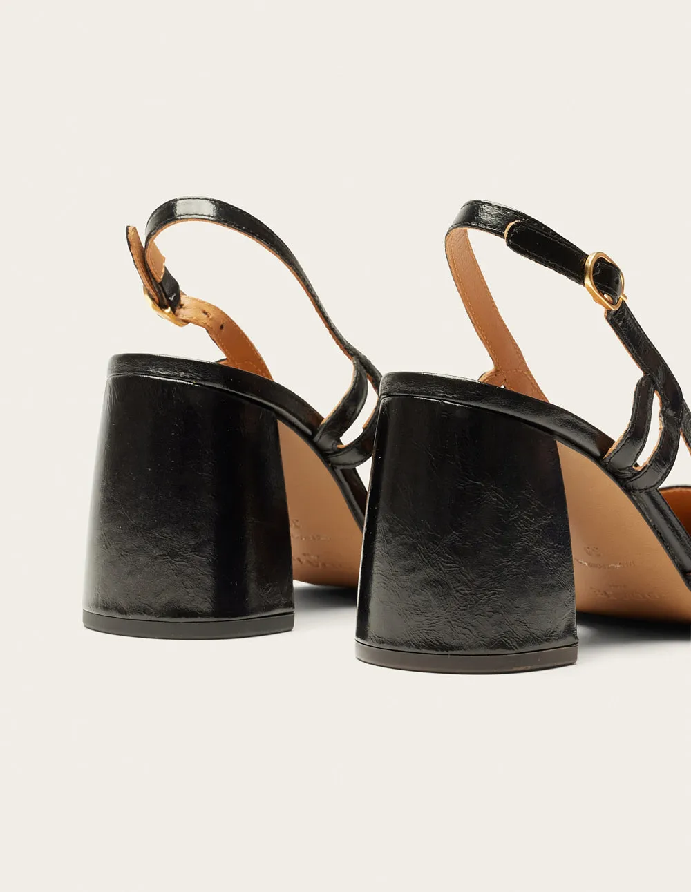 Pumps Marcie - Black pleated leather