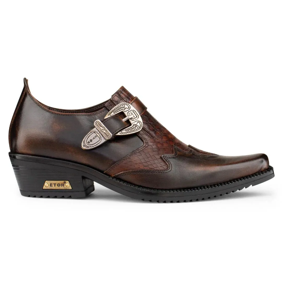 Real Leather Snake Western Cowboy Shoes