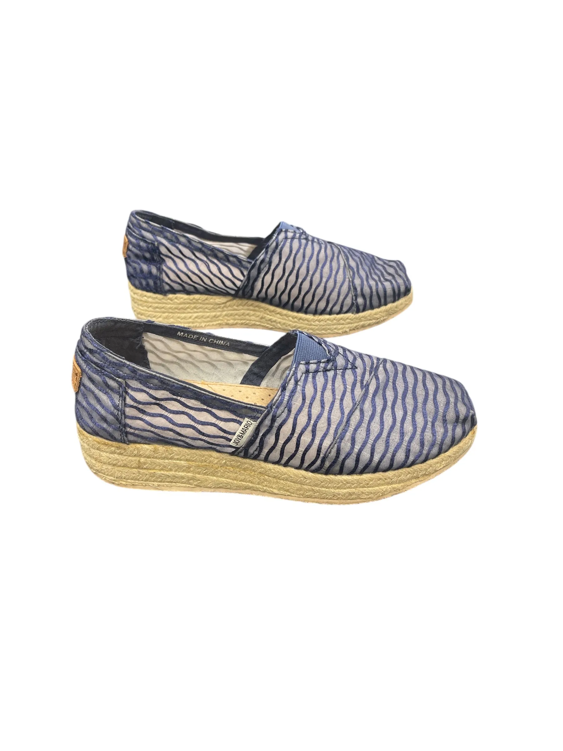 SHOES HEELS WEDGE by    CLOTHES MENTOR In BLUE, Size: 7.5