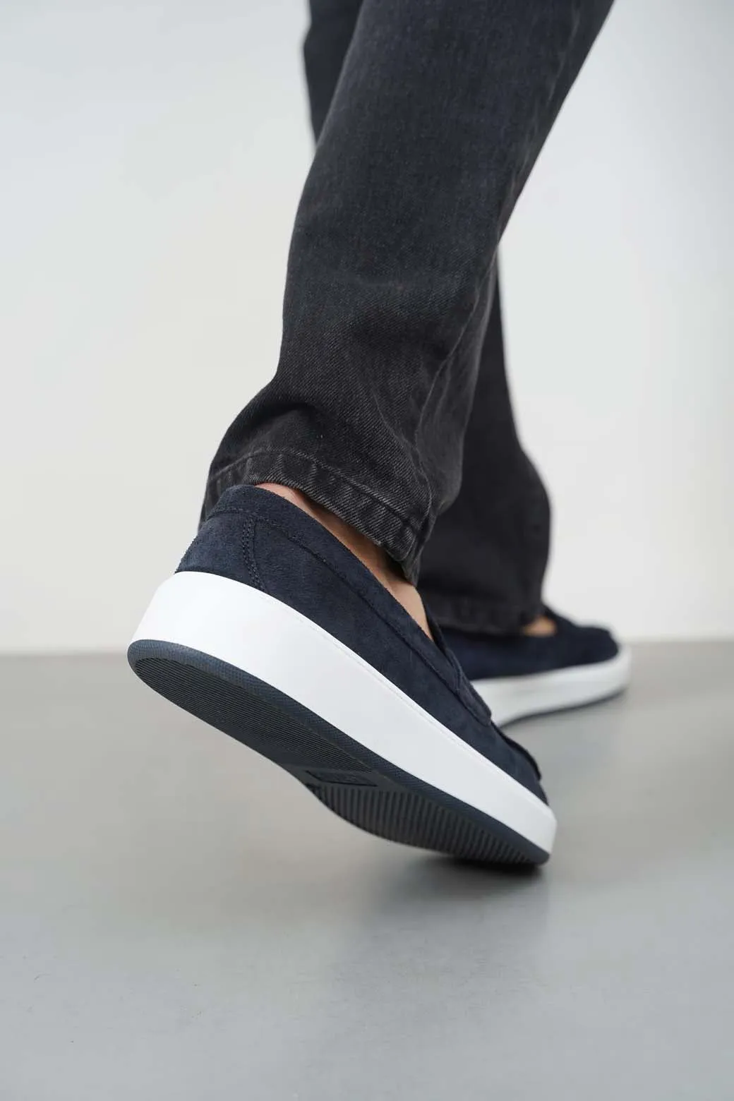 SUEDE PENNY LOAFERS