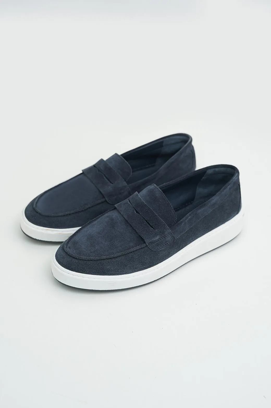 SUEDE PENNY LOAFERS