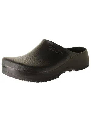 Super-Birki Mens Faux Leather Slip Resistant Clogs