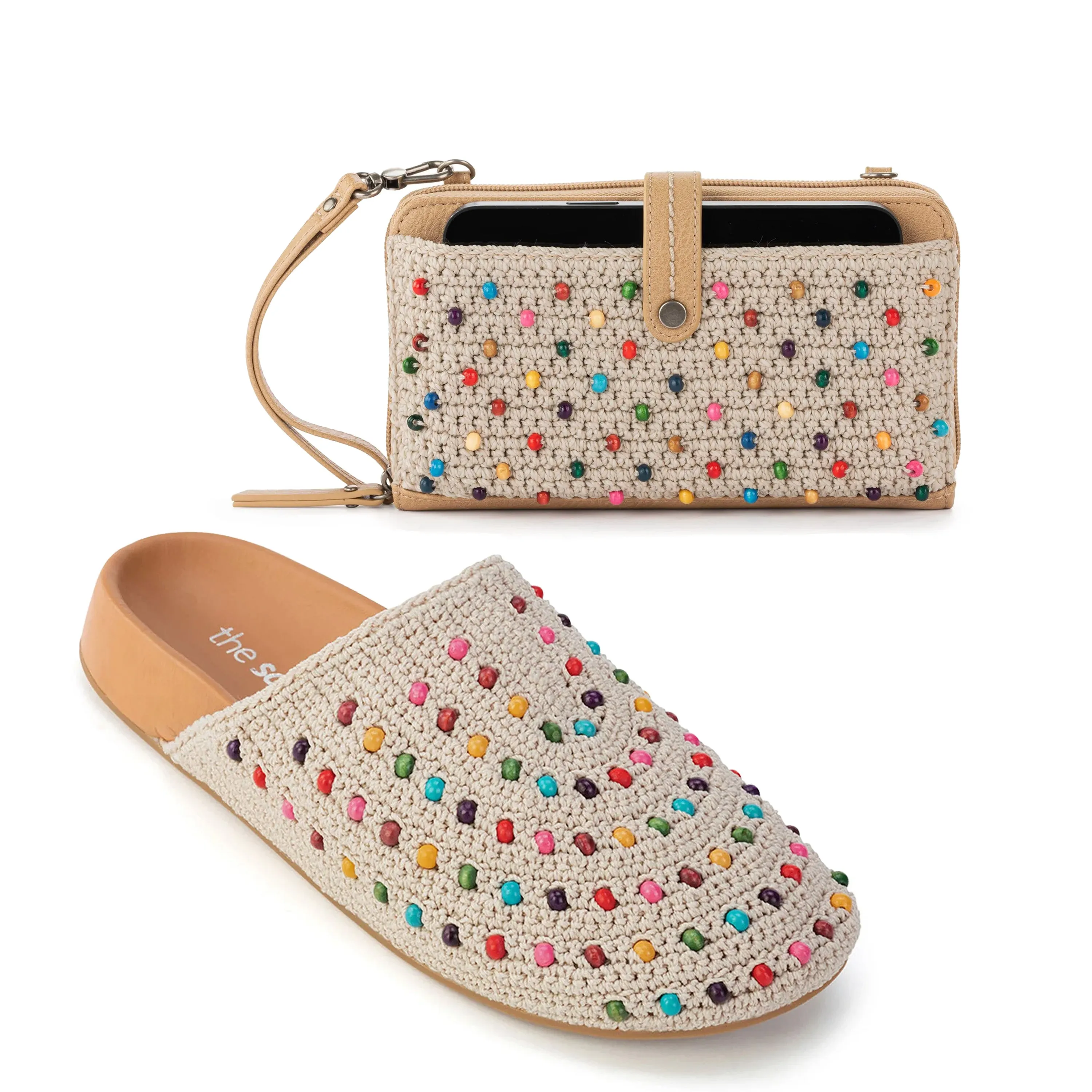 The Bolinas Crochet Clog and Iris Large Smartphone Gift Set Shoes The Sak Bolinas Clogs