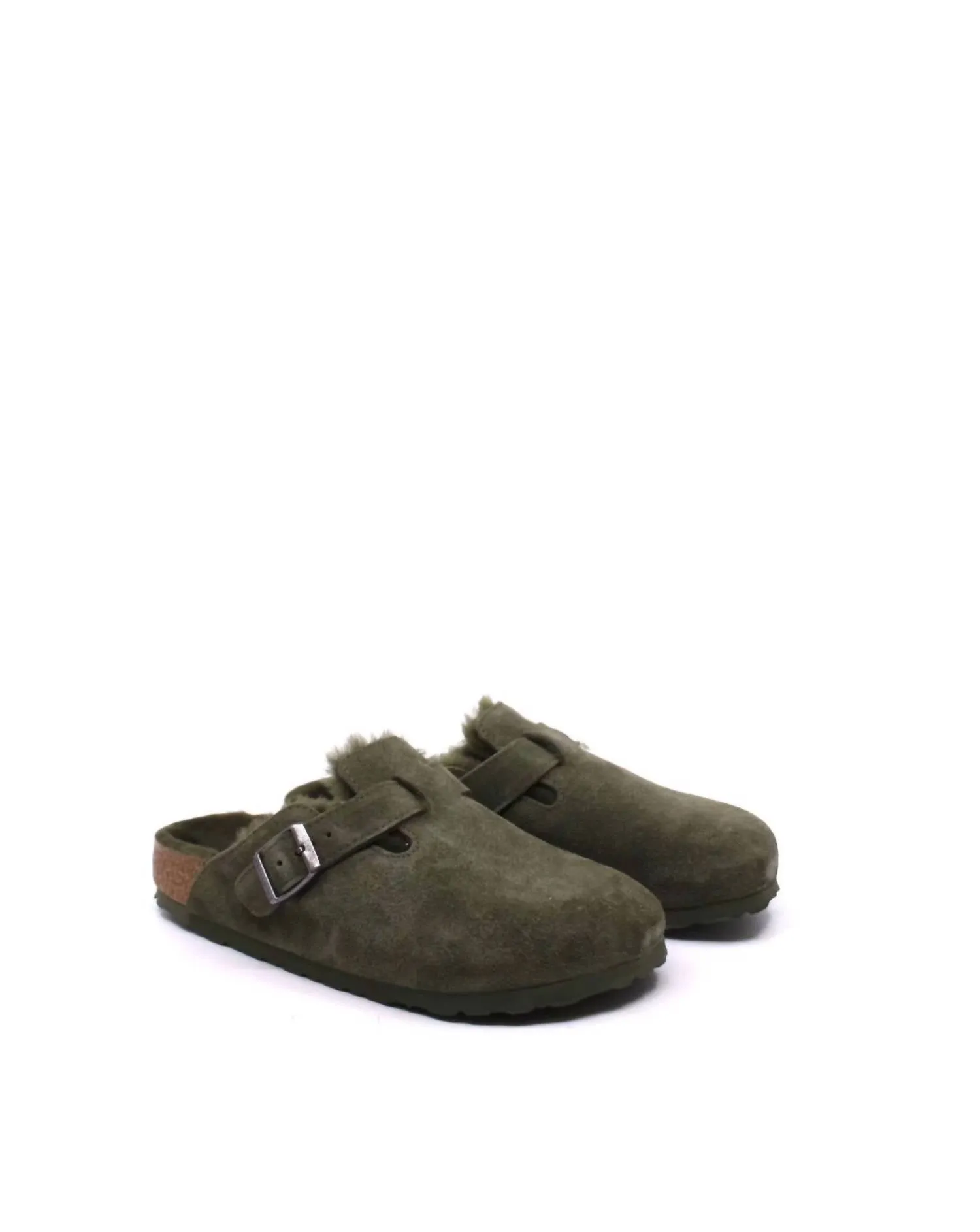 Unisex Boston Shearling Clogs - Narrow In Thyme
