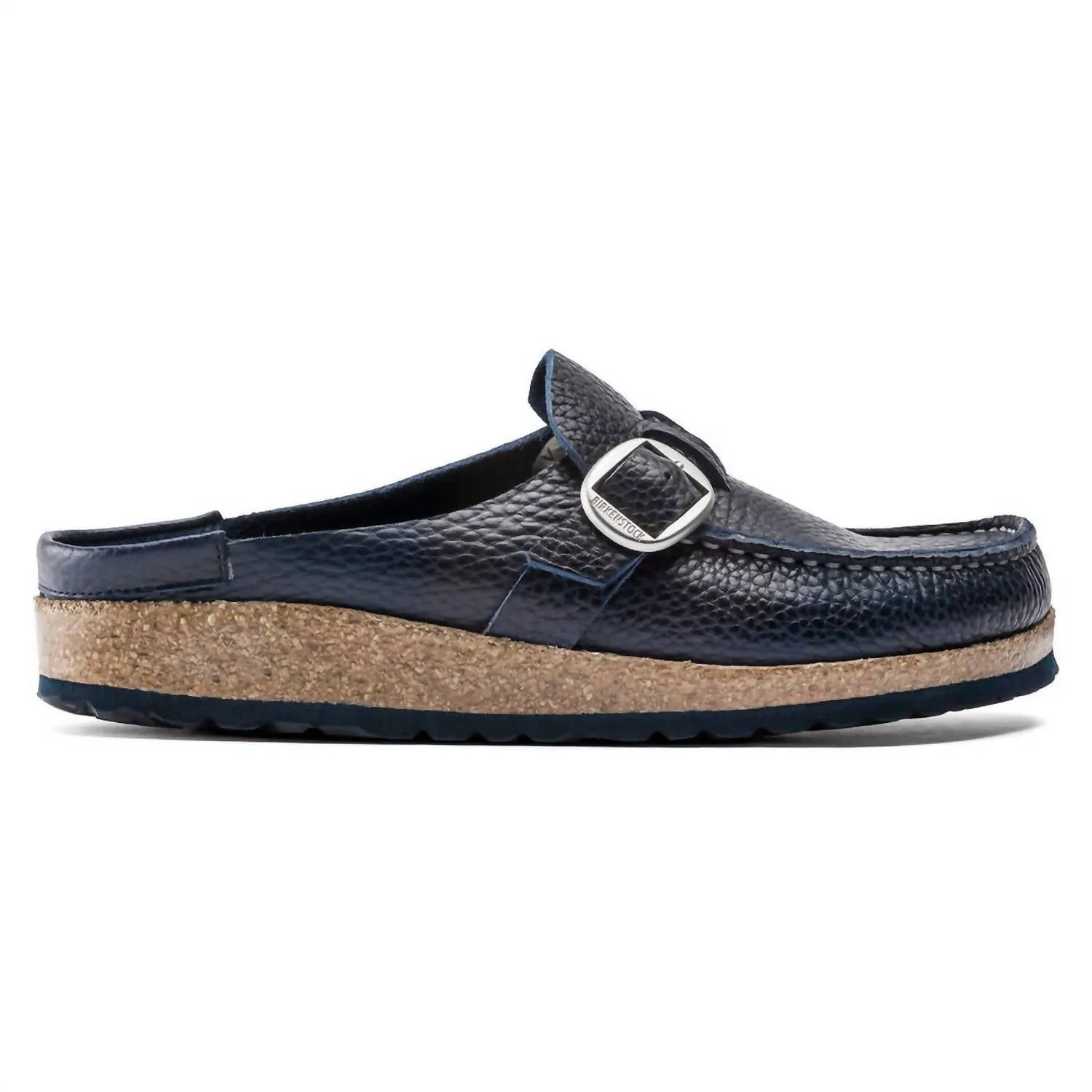 Unisex Buckley Natural Leather Original Footbed Moccasin - Narrow Fit In Navy