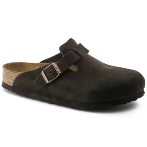 Women's Boston Clogs In Mocha Suede