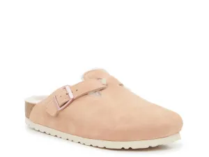Women's Boston Shearling Clog In Light Rose