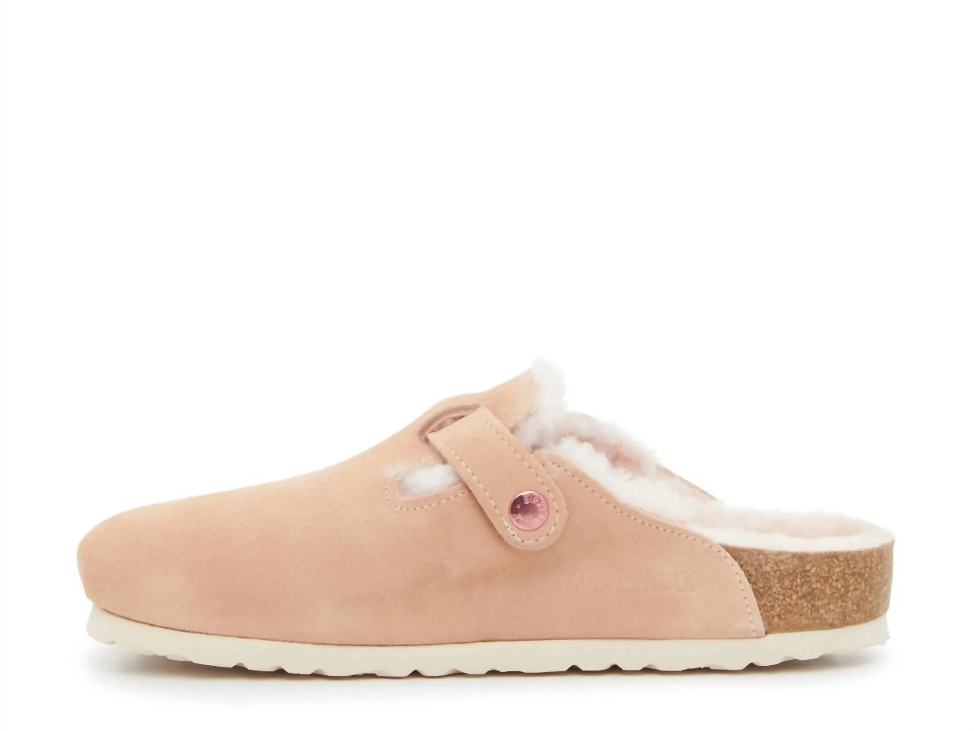 Women's Boston Shearling Clog In Light Rose